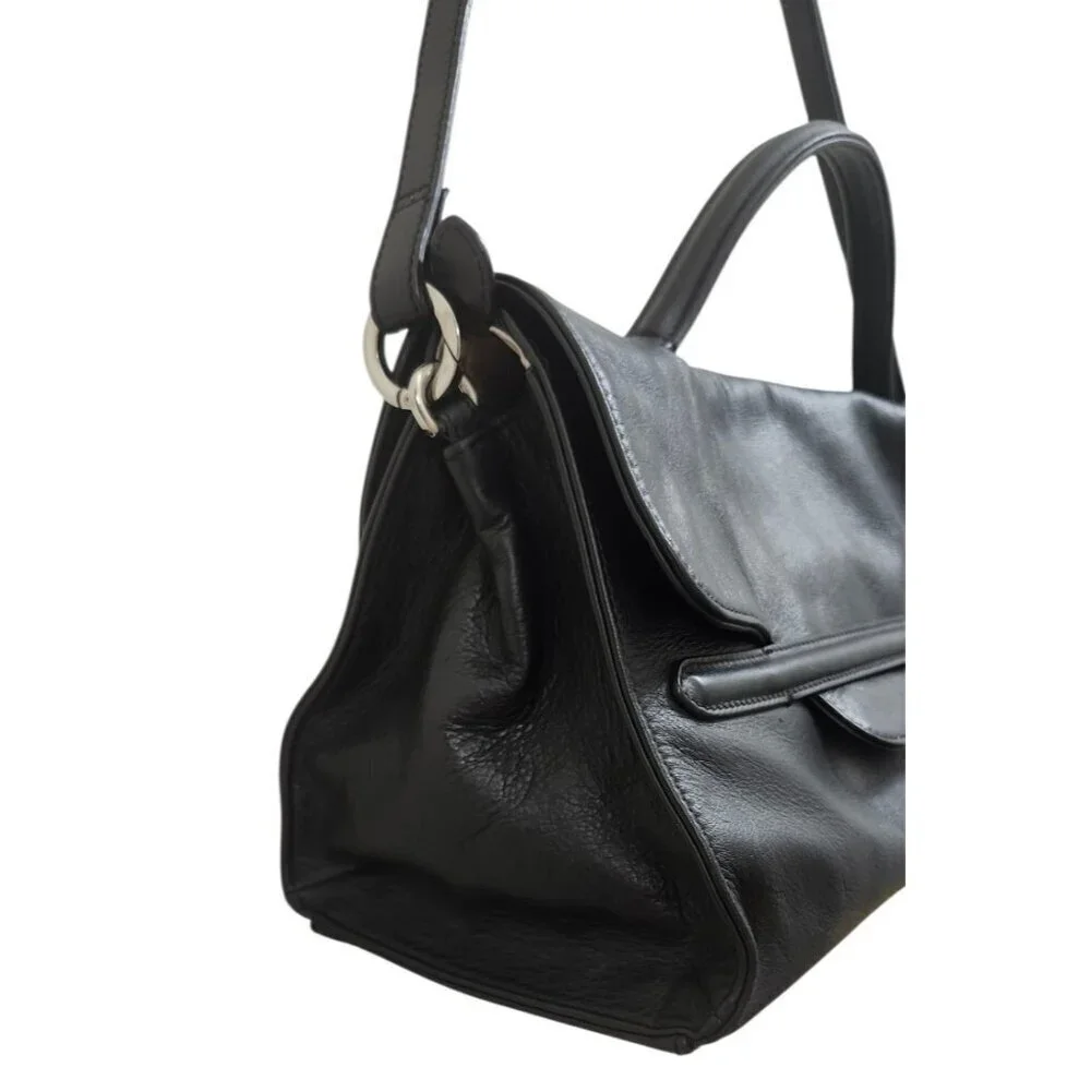 Zanellato Nina Tote Leather Shoulder Bag Satchel Minimalist Zip Compartments